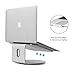 UPERGO Aluminum Laptop Stand with Swivel Base(AP-2S), Silver