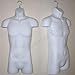 Male Torso Body Mannequin Form (Hips Long) - Great For Small And Medium Sizes - White