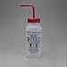 SP Bel-Art GHS Labeled Safety-Vented Acetone Wash Bottles; 500ml (16oz), Polyethylene w/Red Polypropylene Cap (Pack of 4) (F12416-0001)