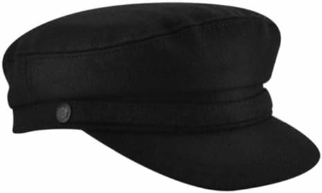 Aegean Wool Fiddler Cap, Black, 7 1/4