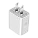 USB Wall Charger 2.1A Dual USB Charger Adapter Quick Charger for iPhone X 8/7/6 Plus SE/5S/4S,iPad, iPod, Samsung Galaxy S7/S6/S5 Edge, LG, HTC, Huawei, Moto, Kindle and More (White)