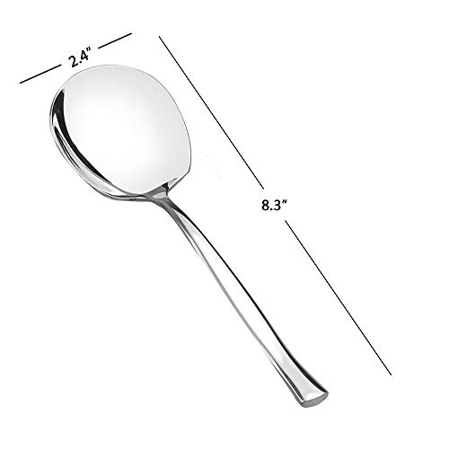 Idomy 8Piece Stainless Steel Buffet Serving Spoon, Large Serving Spoon