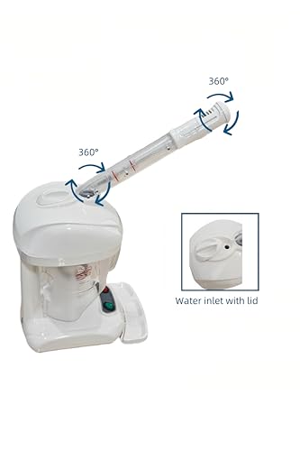 Sanqiao 2 in 1 Hair and Facial Steamer, Nano Ionic Steam, Deep Care for Hair and Skin, Home and Salon Use