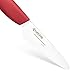 Kyocera Advanced Ceramic Revolution Series 3-inch Paring Knife, Red Handle, White Blade
