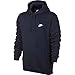 Nike Men's Sportswear Club Pullover Hoodie, Obsidian/Obsidian/White, Medium