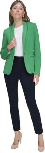 Tommy Hilfiger Women’s Suits One Button Blazer, Jolly Green, 2