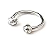 16G Crystals 3mm Ball 10mm Circular Horseshoe Labret Eyebrow Lip Ring Body Piercings Bent Jewellery