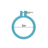Hunulu NEW Plastic Cross Stitch Machine Embroidery Hoop Ring Sewing Tool 3-10 inch (3 inch)