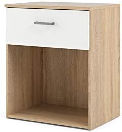Amazon Com Tvilum 1 Drawer Nightstand Oak Structure White Furniture Decor