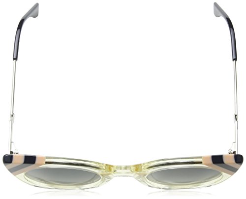 Fendi FF 0240 40G Waves Yellow Crystal Plastic Cat-Eye Sunglasses Dark Grey Gradient Lens - Image 5