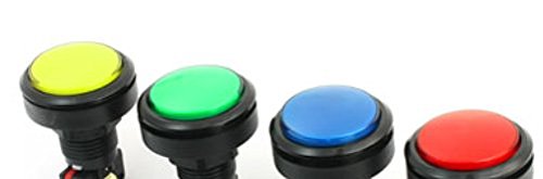 BLS 4Pcs Round Head SPDT Momentary 5 Pin Soldering Arcade Game Machine Button Switch