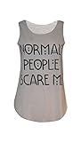 Mymixtrendz Ladies 'Dope' Geek Act Lady MTV Neon Slogan Vest Top (M/L (UK 12-14 / EU 40-42 / US 8-10), NORMAL PEOPLE WHITE)