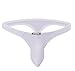 Youngbox Men's Thong G-String Sexy Mesh See Through Briefs Underwear, US L/Asia Tag XL(Waist 31-34), White