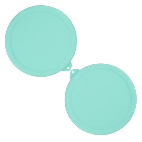 Purekra 2 packs Silicone Lids Only Fit for Pyrex 7401-S 3-Cup Sculpted Glass Mixing Bowls, Green