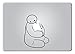 Baymax Big Hero 6 Die-cut Vinyl Decal Sticker compatible for Macbook laptop decal (Black, iPhone)