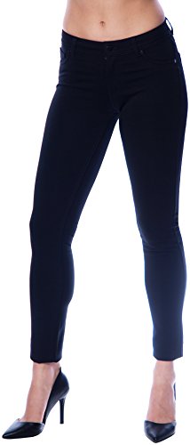 Active USA 5 Pockets Skinny Ponte Pants  Large ,Black - Thumbnail 3