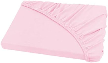 SHC Textilien: Timeless Jersey Fitted Sheet - 100% Cotton - 120 X 200 cm - Pink / Salmon