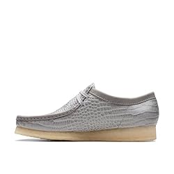 Clarks Men's Wallabee Oxford, Grey Croc Print