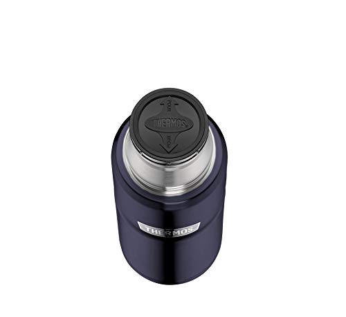 Thermos Stainless King Thermosflasche blau 0,47l - Edelstahl, absolut dicht, mit Trinkbecher, 12h heià & 24h kalt, kompakt & robust für Reisen und Camping, BPA-frei – Bild 4