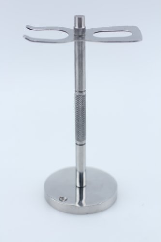 Pro-Kut Deluxe Stainless Steel Straight Razor & Shaving Brush Stand by Pro-10