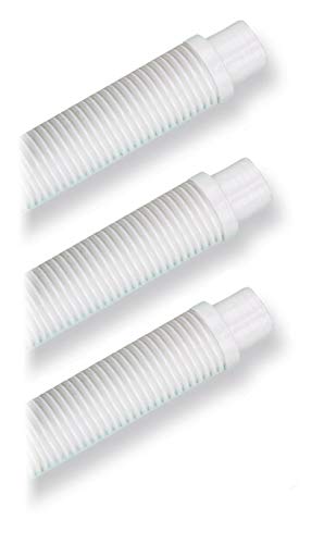 Swimables Professional Heavy Duty Swimming Pool Hose - 48" Sections - 1.5" Male/Female Cuff Ends - Fits Majority of Automatic Vacuum Cleaners - Made in USA - 1 Year Warranty (3, White)
