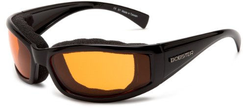 Bobster Invader Photochromic Sunglasses,Black Frame/Orange Lens,One Size