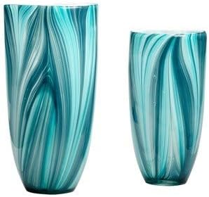 Cyan lighting 05181 Turin - 5.11 Inch Small Vase, Turquoise Blue Finish