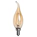HERO-LED CA10-DSGT-2W-WW22 Dimmable Gold Tint CA10 E12 2W Candelabra Style LED Filament Chandelier Light Candle Bulb, 25W Equivalent, Ultra Warm White 2200K (Amber Glow), 4-Pack