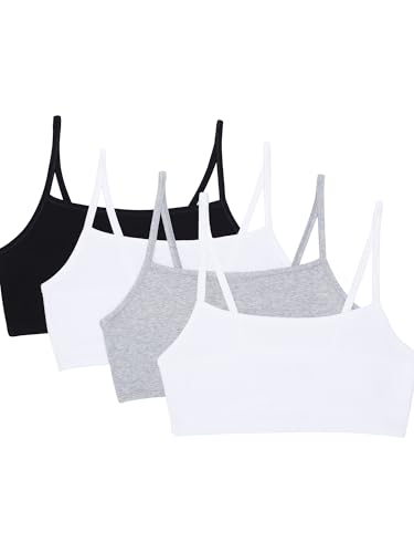 Fruit of The Loom Womens Spaghetti Strap Cotton Pullover Sports Bra Value Pack