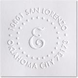 Custom Embosser Seal Hand Held Style- 44 Shiny EZ-Seal Round Decorative Personalized Custom Address Embosser