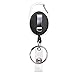 Towntrek Smooth Pull-Out Retractable Badge Holder Carabiner Badge Reel with Belt Clip on The Back for ID Card Badge, Yoyo Reel with Split Ring for Keychain Holder, Pack of 5