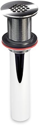 LuxierDS05-TC 1-1/2 in. Brass Bathroom and Vessel Sink Grid Drain Stopper Strainer with No Overflow in Chrome