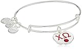 Alex and Ani Women's Color Infusion Chi Omega II EWB Bracelet, Shiny Silver, Expandable