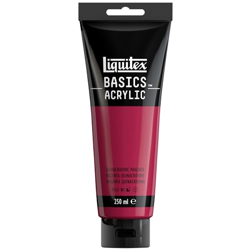 Liquitex 88700212 Basics Acrylic Paint, Quinacridone Magenta, 250 ml Tube