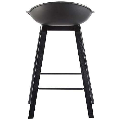 Damiware Romeo Barstuhl - Holzrahmen/Kunststoff - Farbe Schwarz - Barhocker für Hausbar oder Tresen - Bar Stuhl - 65cm – Bild 5