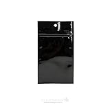 ClearBags 3 x 4.5 Hanging Zip Barrier Bags 100 Pack | Food Safe and Smell Proof with Tamper Resistant Seal | Great for Herb Harvesting | Metallized Black | HZBB3MBA