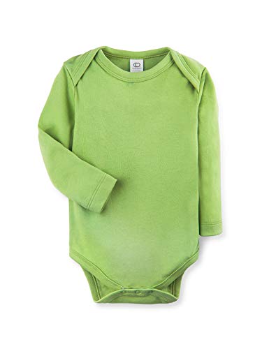 Colored Organics Unisex Organic Baby Bodysuit - Long Sleeve - Basil- 12-18M
