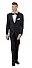 Alain Dupetit Men's Black Tuxedo 42L Black