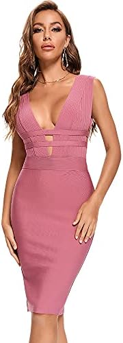 pink bandage dress amazon Amazon.com: BEAUKEY Sleeveless Mini Stripe Hot Pink Bandage Bodycon Party Cocktail Dress : Clothing, Shoes & Jewelry