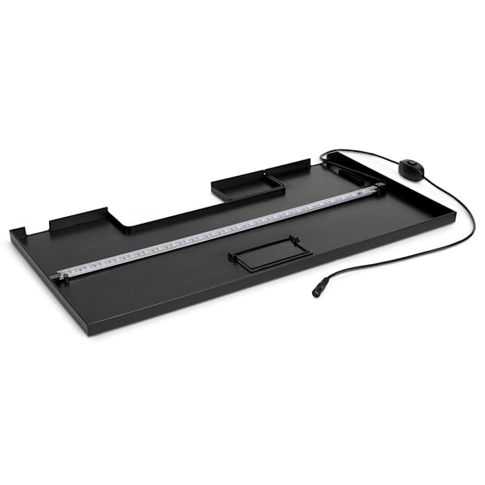 Imagitarium LED Aquarium Hood for 20 Gallon Long & 29 Gallon Tanks - White/Blue Lights, Feeding Door