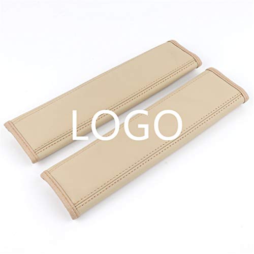 Petetpet Seatbelt Covers for Adults Beige Shoulder Pads Seatbelt Cover Upholstery Accessories Compatible with Audi Great idea for a Gift to The Driver