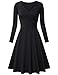 Lotusmile Formal Dresses for Women, Long Sleeve Sexy Fitted Elegant Prom Wedding Dress Black Large