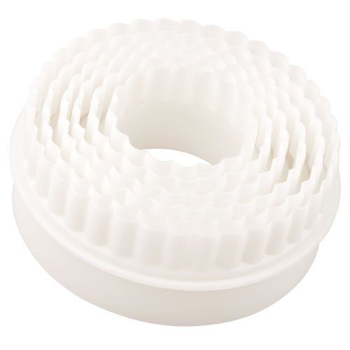 ZNU 6pcs Round & Wave Cake Biscuit Cookie Fondant Cutter