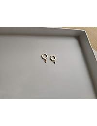 Huggie Earrings Small Spike Hoop Earrings 14k Gold Plated Sterling Silver Dainty Minimalist Earrings