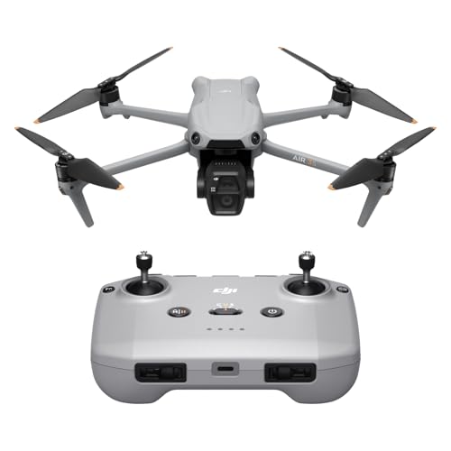 DJI Air 3S (RC-N3), Drohne mit 4K-Kamera, Dual-Kameradrohne mit 1" CMOS Weitwinkelkamera, 4K/60fps HDR Video und Dynamikumfang von 14 Blendenstufen, 45 Min. maximale Flugzeit, 20 km Videoübertragung