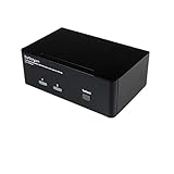 StarTech.com Dual Monitor DisplayPort KVM Switch - 2 Port - USB 2.0 Hub - Audio and Microphone - DP KVM Switch (SV231DPDDUA)