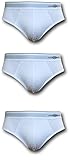Joseph Abboud Men’s 3 Pack Hip Briefs (White, L ( 36-38))