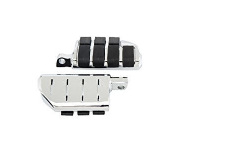 Radracing Motorcycle Short Adjustable Foot Pegs Mounts Clamps Kit 1 1/4" (32mm) fit for Harley Road King Street Glide Kawasaki Honda Yamaha Suzuki Chrome