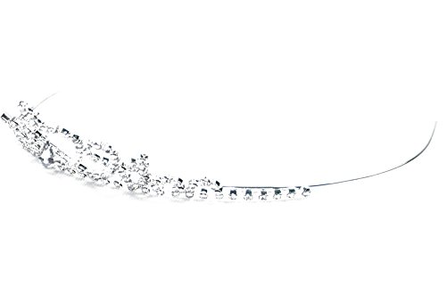 AshopZ Kids Sweet Crystal Tiara Crown for Flower Girls Bridesmaid, Silver