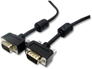 Nexhi 15Ft Ultra-Slim Micro Super VGA - HD15 Male to Male Monitor Extension Cable w/ Ferrite Core